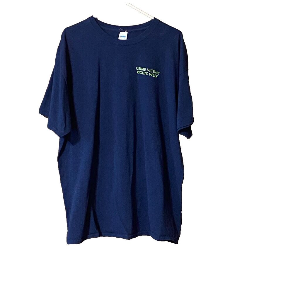 Gildan T Shirt 'Mens Crime Victims Rights Week' No Size Tag Looks To Be A 3X